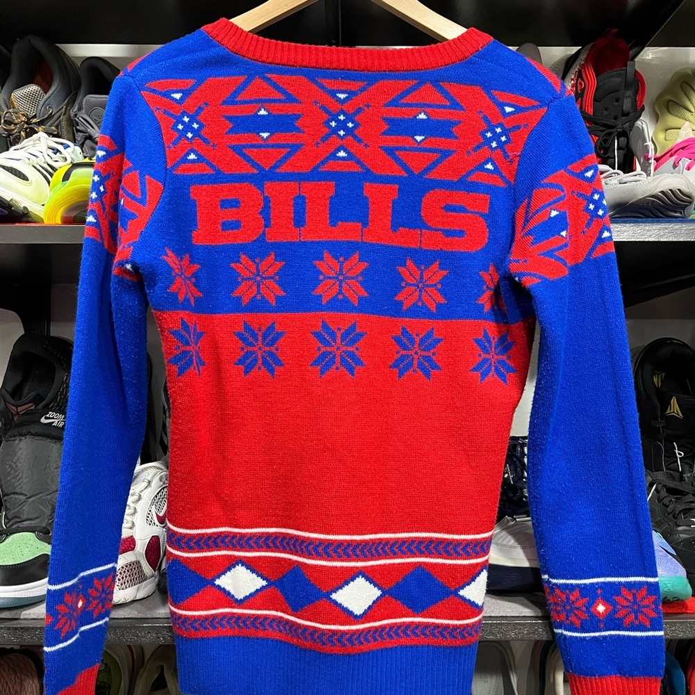 NFL Bills Red and Blue Crewneck Sweater